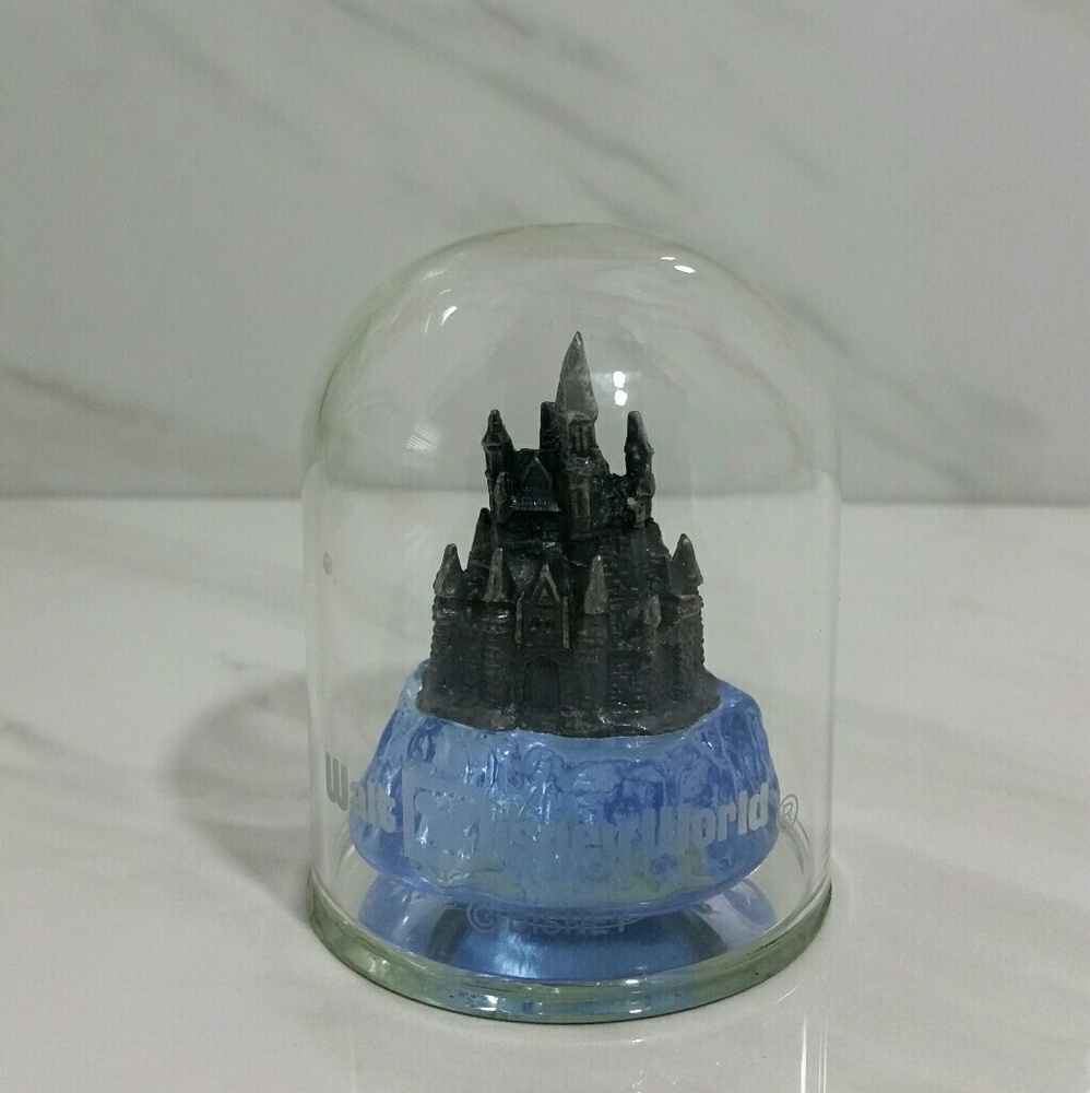 Vintage Disney World Globe Figurine Glass Castle